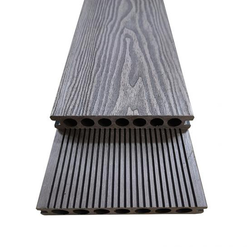 SRL-3D 148*23mm Decking Corak Kayu Kayu Dengan Lubang Pusingan